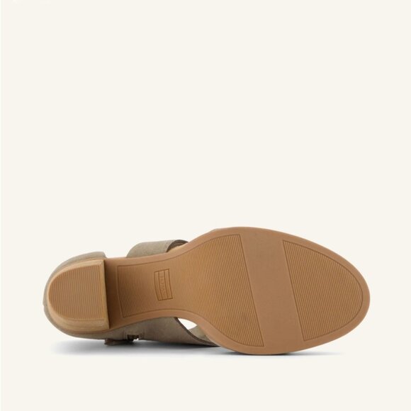 Toms Milan Suede Closed Toe Heel in Suede Beige - Picture 2 of 10